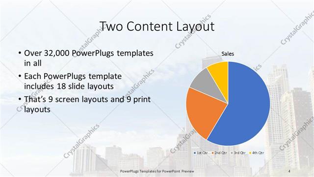 Two Content presentation slide layout