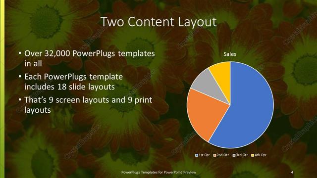 Two Content presentation slide layout