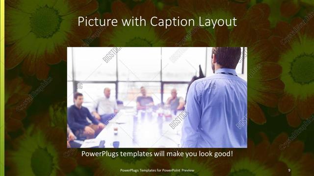 Picture with Caption presentation slide layout