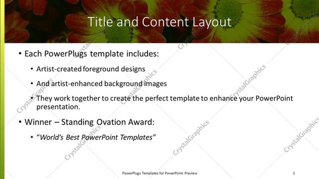 Title and Content presentation slide layout