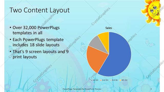 Two Content presentation slide layout