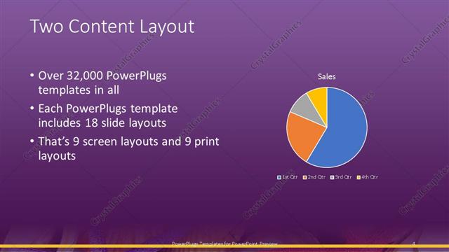 Two Content presentation slide layout