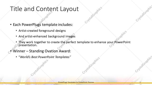 Title and Content presentation slide layout