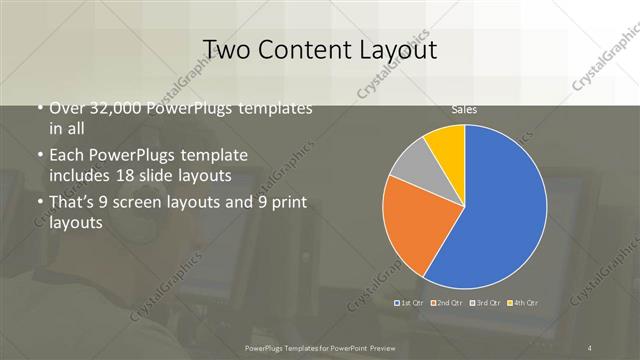 Two Content presentation slide layout