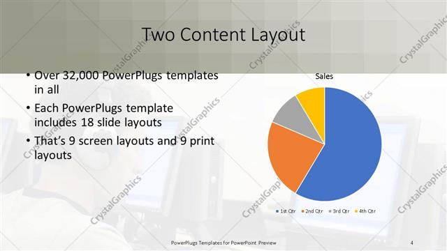 Two Content presentation slide layout