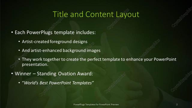 Title and Content presentation slide layout