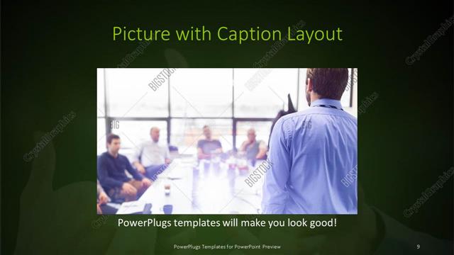 Picture with Caption presentation slide layout