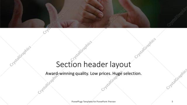 Section Header presentation slide layout