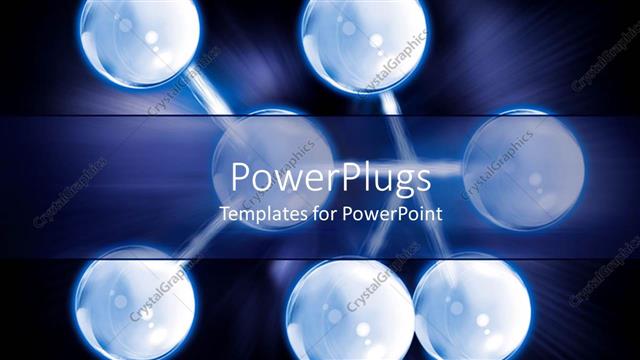  Presentation with dark - Multiple white molecules with links in dark blue background