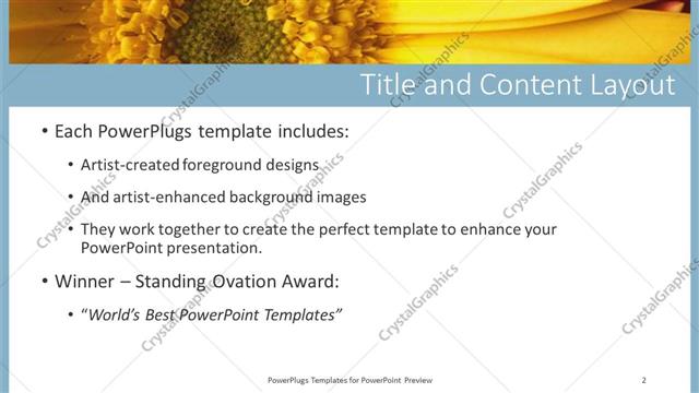 Title and Content presentation slide layout