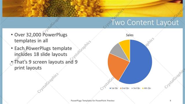 Two Content presentation slide layout