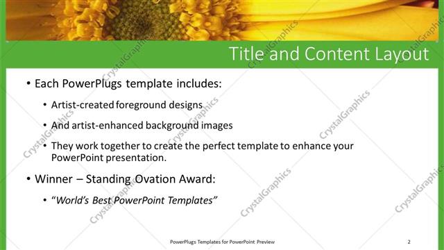 Title and Content presentation slide layout