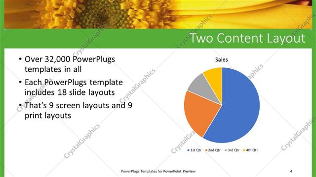Two Content presentation slide layout