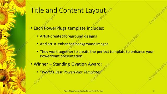 Title and Content presentation slide layout