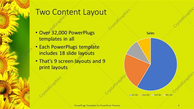 Two Content presentation slide layout