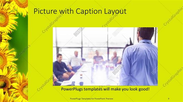 Picture with Caption presentation slide layout