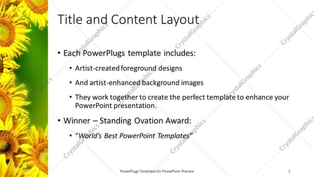 Title and Content presentation slide layout