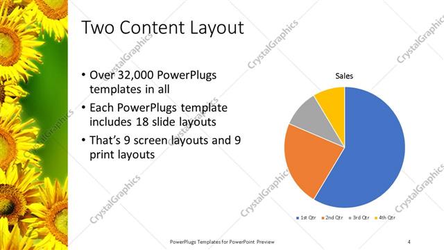 Two Content presentation slide layout