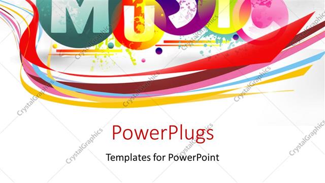  Presentation with abstract music - Music abstract colorful background with keyword Music