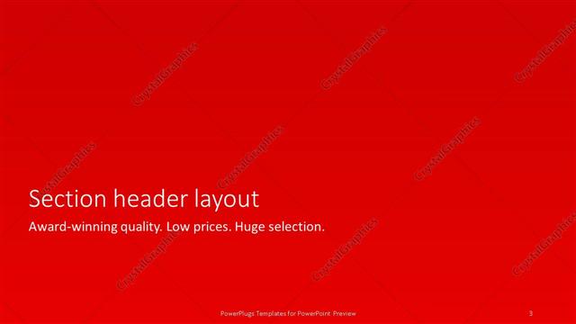 Section Header presentation slide layout