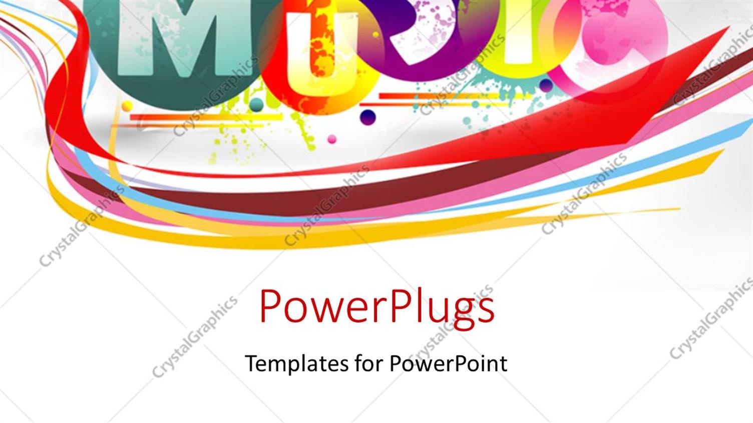 Featuring Music Abstract Colorful Background with Keyword Music