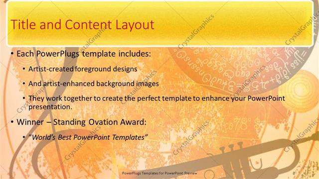 Title and Content presentation slide layout