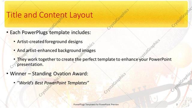 Title and Content presentation slide layout