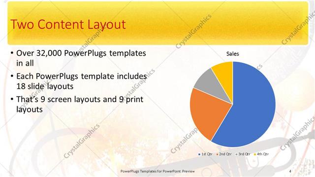 Two Content presentation slide layout