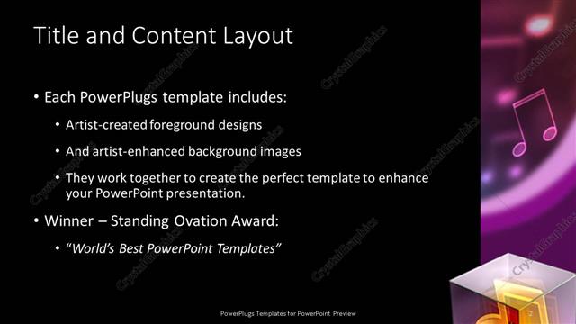 Title and Content presentation slide layout