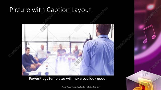 Picture with Caption presentation slide layout