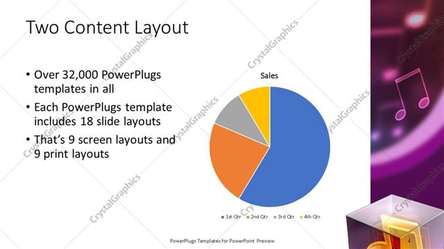 Two Content presentation slide layout