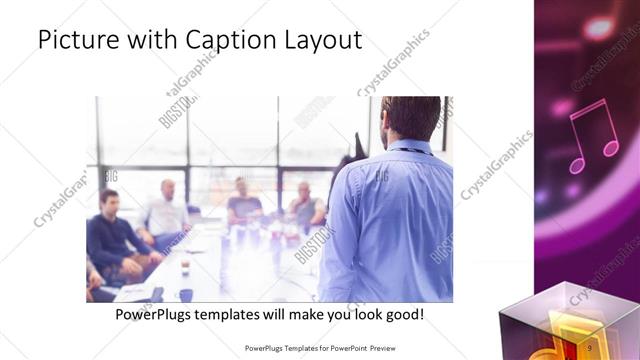 Picture with Caption presentation slide layout