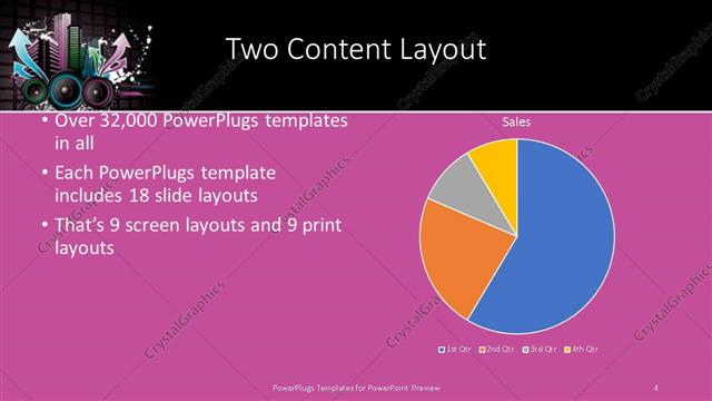 Two Content presentation slide layout