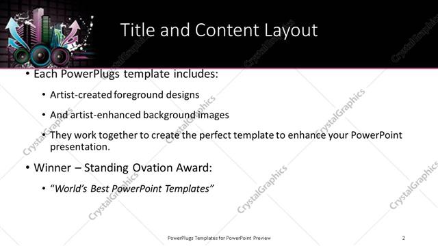 Title and Content presentation slide layout