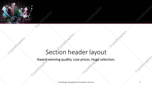 Section Header presentation slide layout