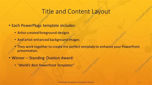 Title and Content presentation slide layout