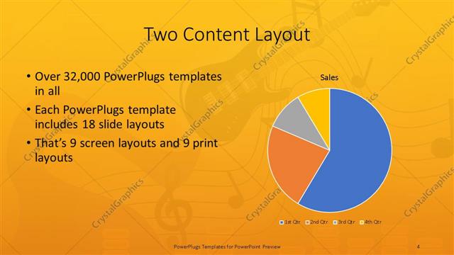 Two Content presentation slide layout