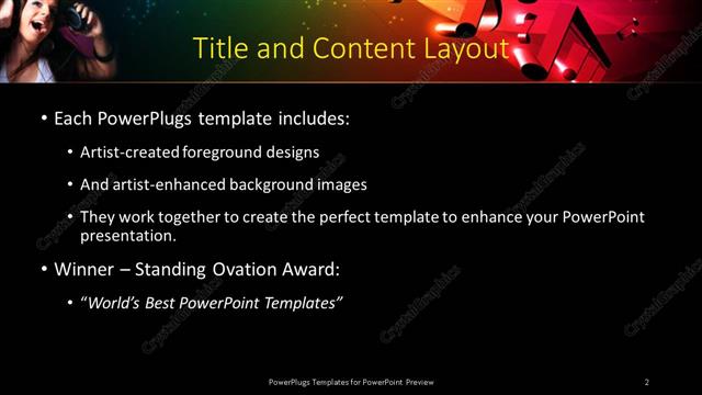 Title and Content presentation slide layout
