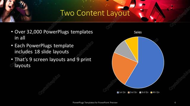 Two Content presentation slide layout