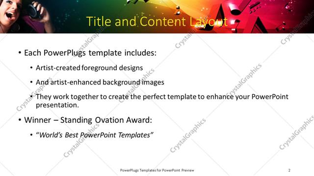 Title and Content presentation slide layout