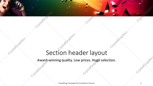 Section Header presentation slide layout