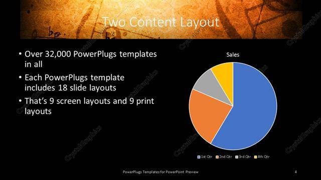 Two Content presentation slide layout