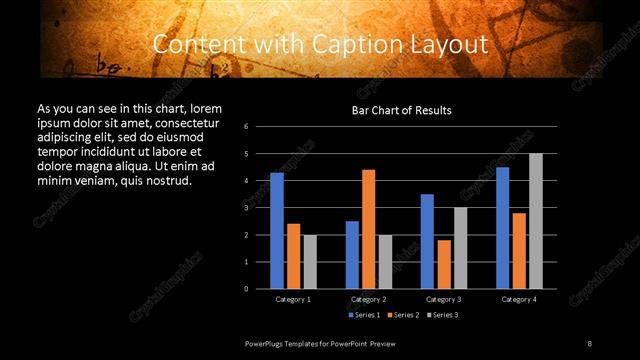 Content with Caption presentation slide layout