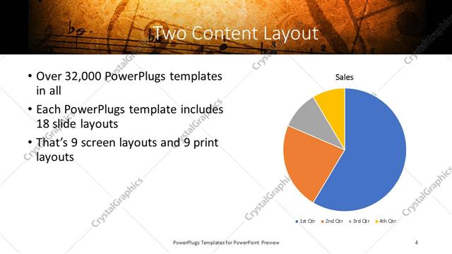 Two Content presentation slide layout