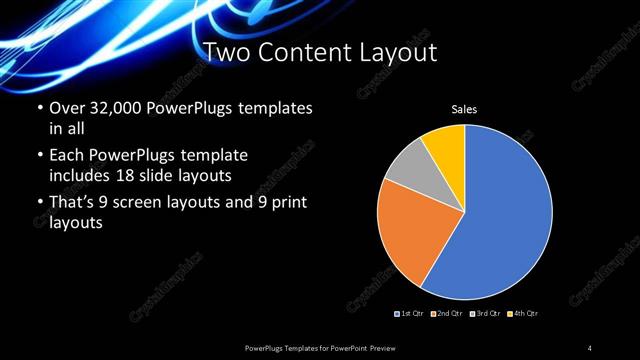 Two Content presentation slide layout