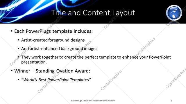 Title and Content presentation slide layout