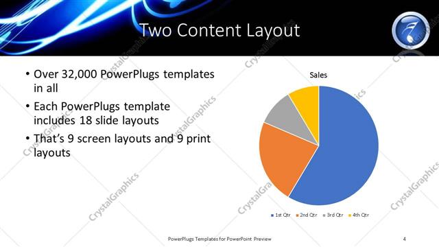 Two Content presentation slide layout