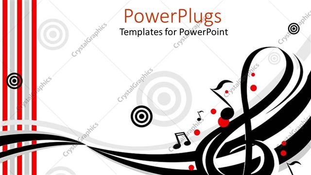  Presentation with treble clef - Music instruments treble clef target song white background musician