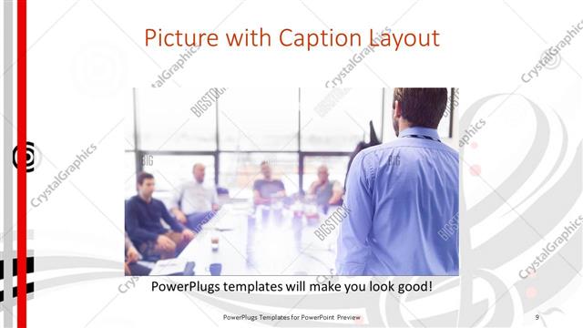 Picture with Caption presentation slide layout