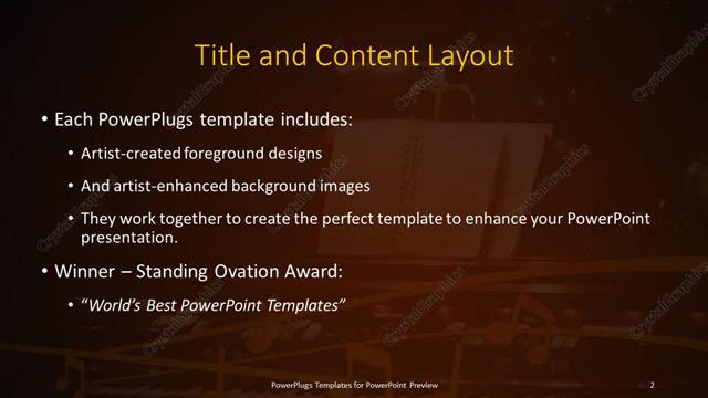 Title and Content presentation slide layout
